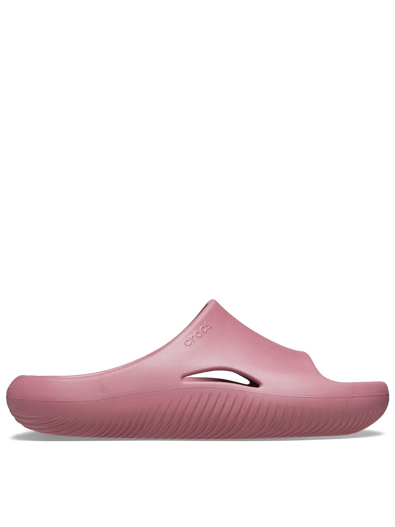 Crocs Mellow Recovery Slide Sandal- Cassis Pink