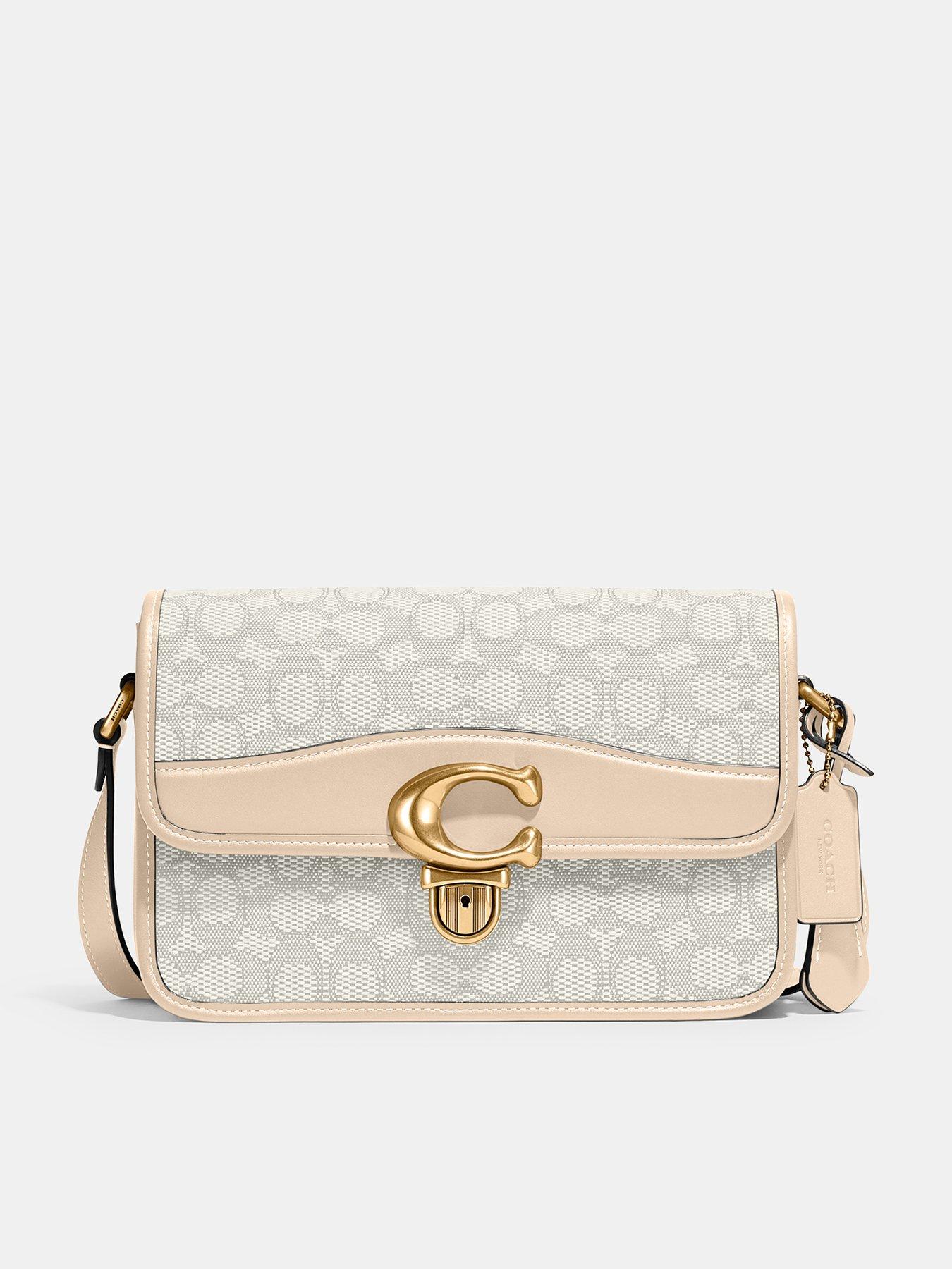 Signature Jacquard Studio Shoulder Bag Chalk Ivory