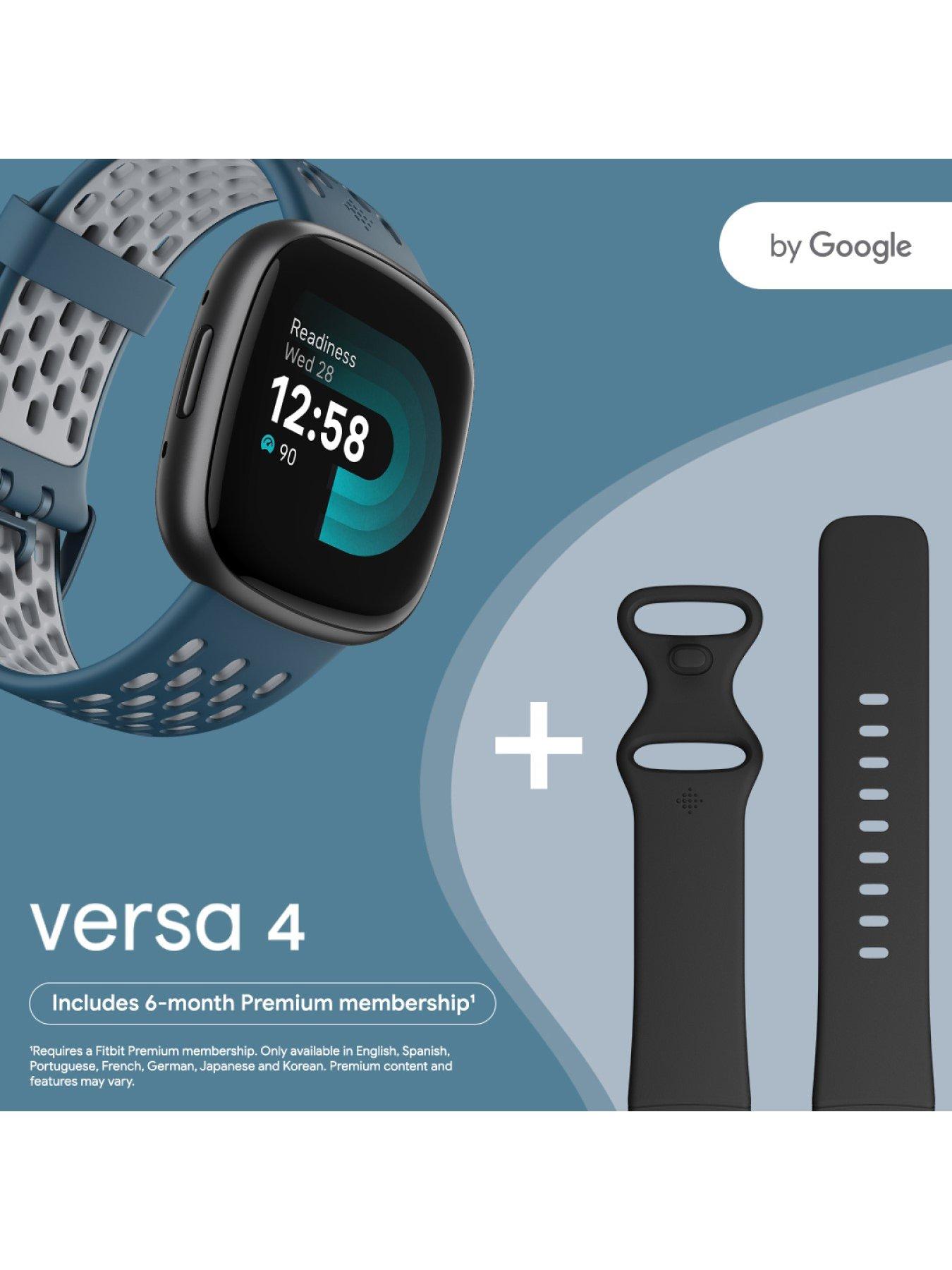 Versa 4 Black Graphite with Additional Sports Strap