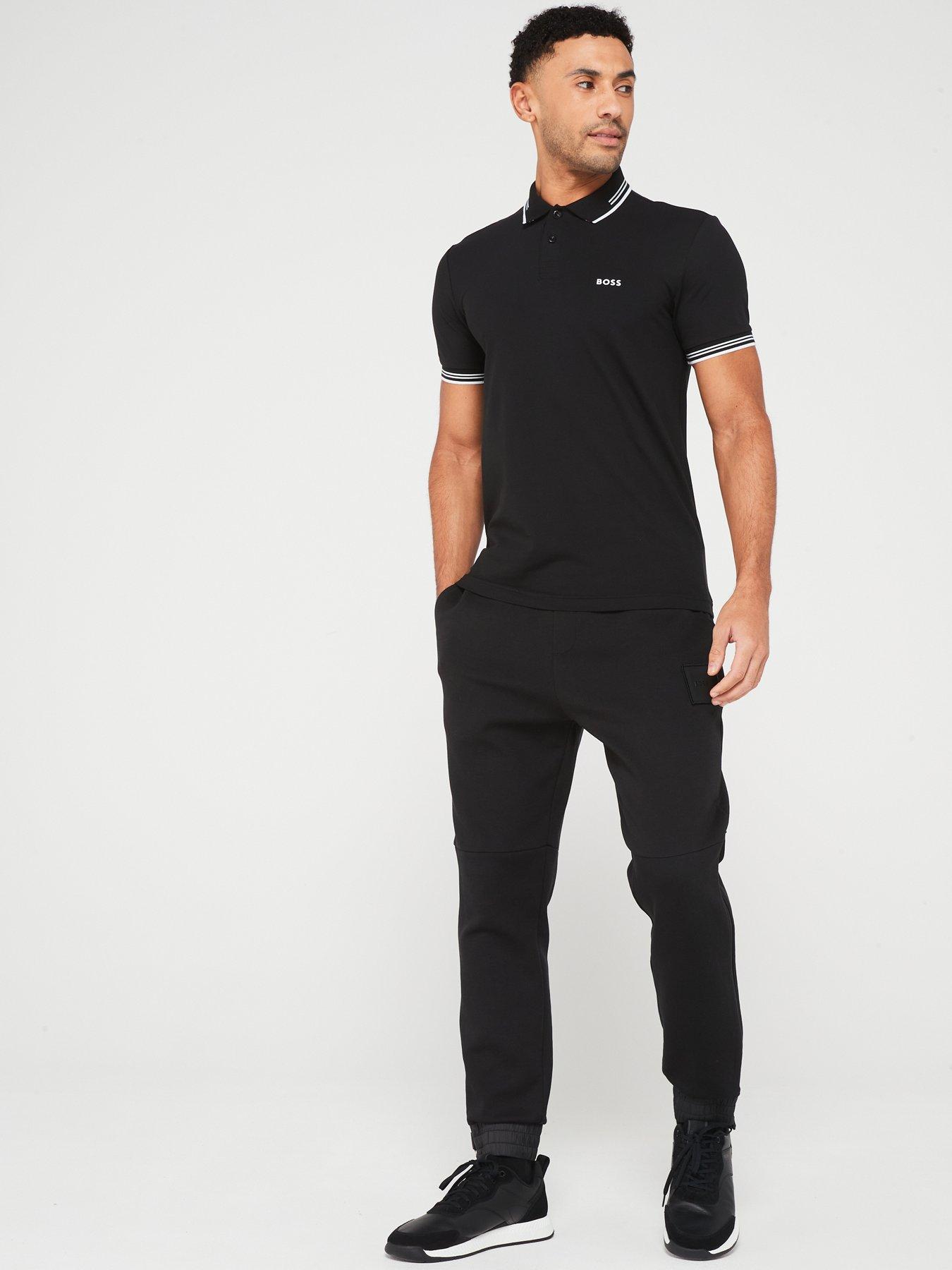Image 3 of 4 of BOSS Paul Logo Polo Shirt - Black
