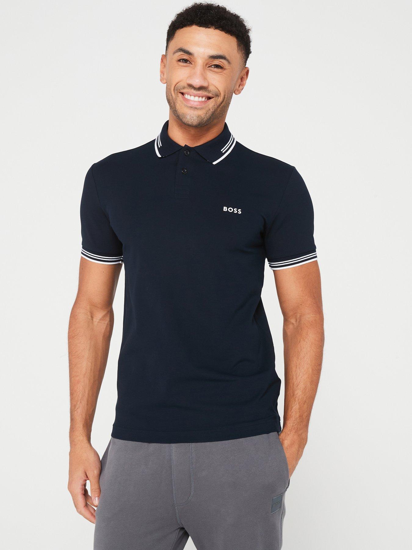 BOSS Paul Logo Polo Shirt - Dark Blue