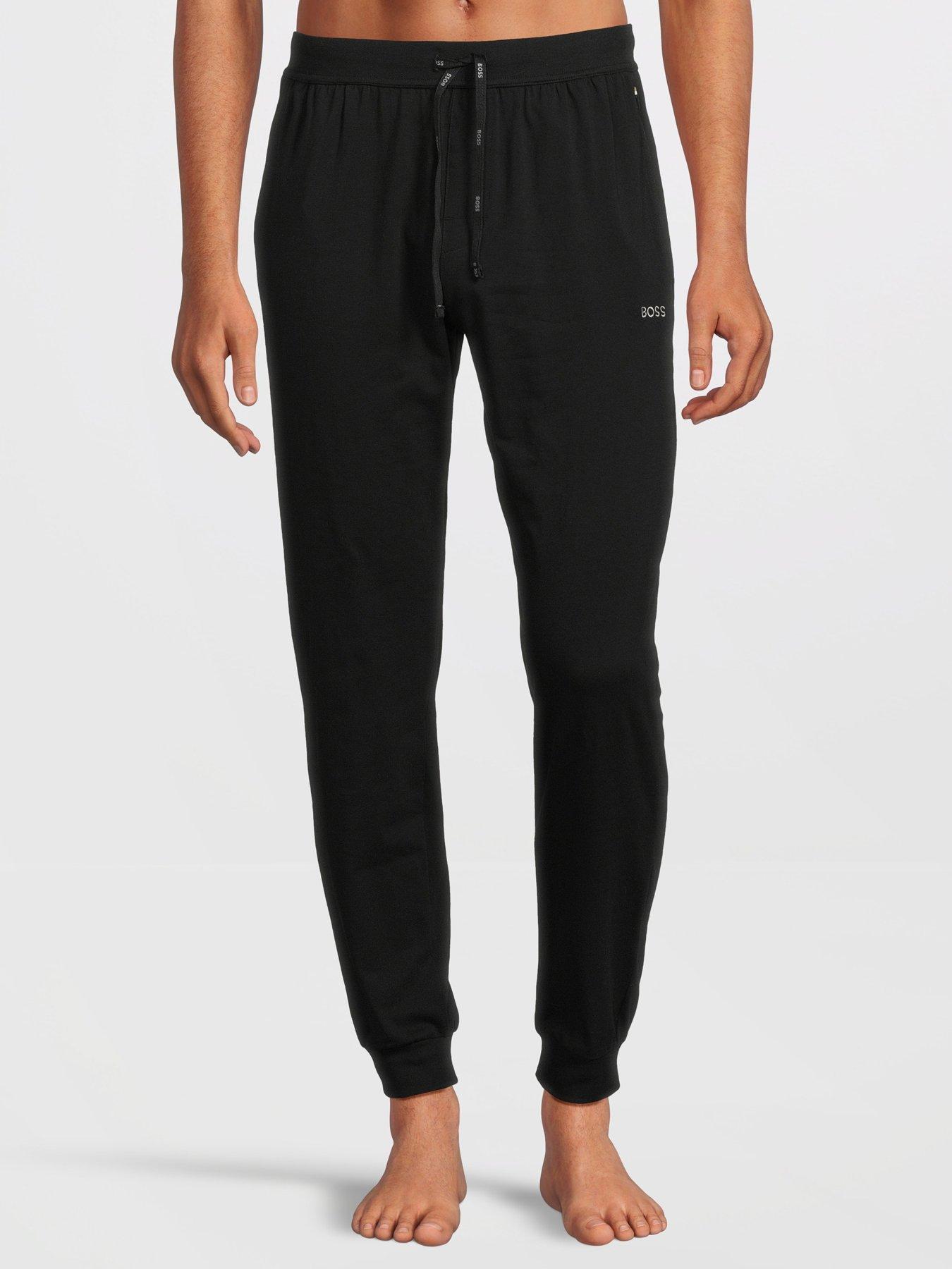BOSS Mix&Match Pantaloni Loungewear Uomo, Vita Elastica Con Coulisse, Polsini A Costine, Vestibilità Regolare