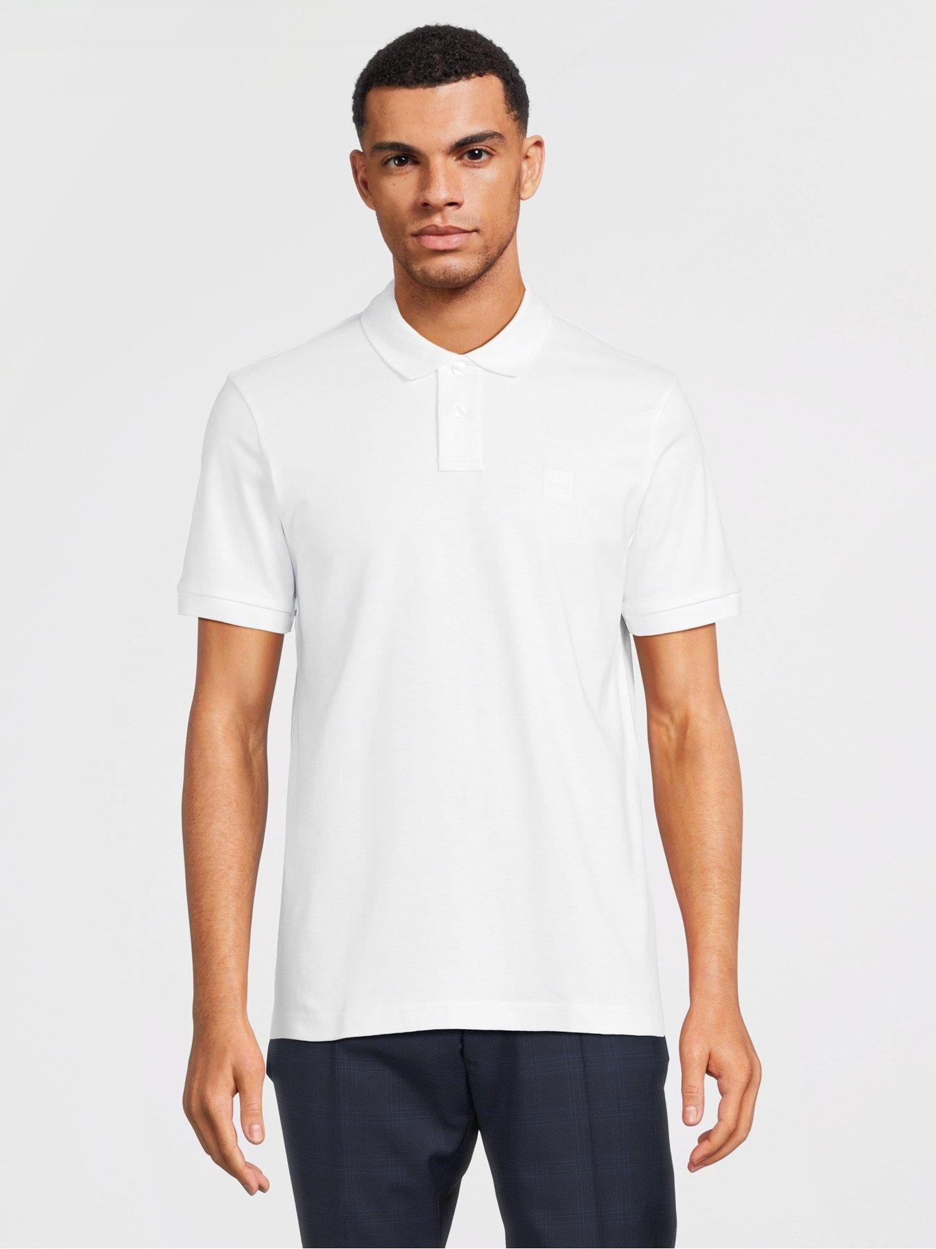 BOSS Passenger Slim Fit Polo Shirt, White, Size S, Men