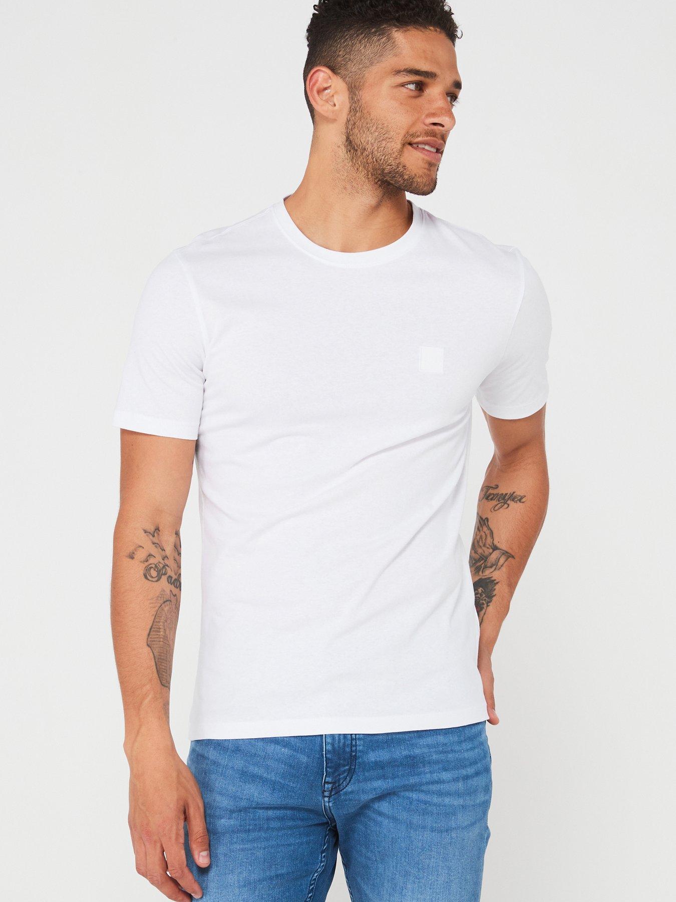 BOSS Tales Relaxed Fit T-Shirt, White, Size S, Men