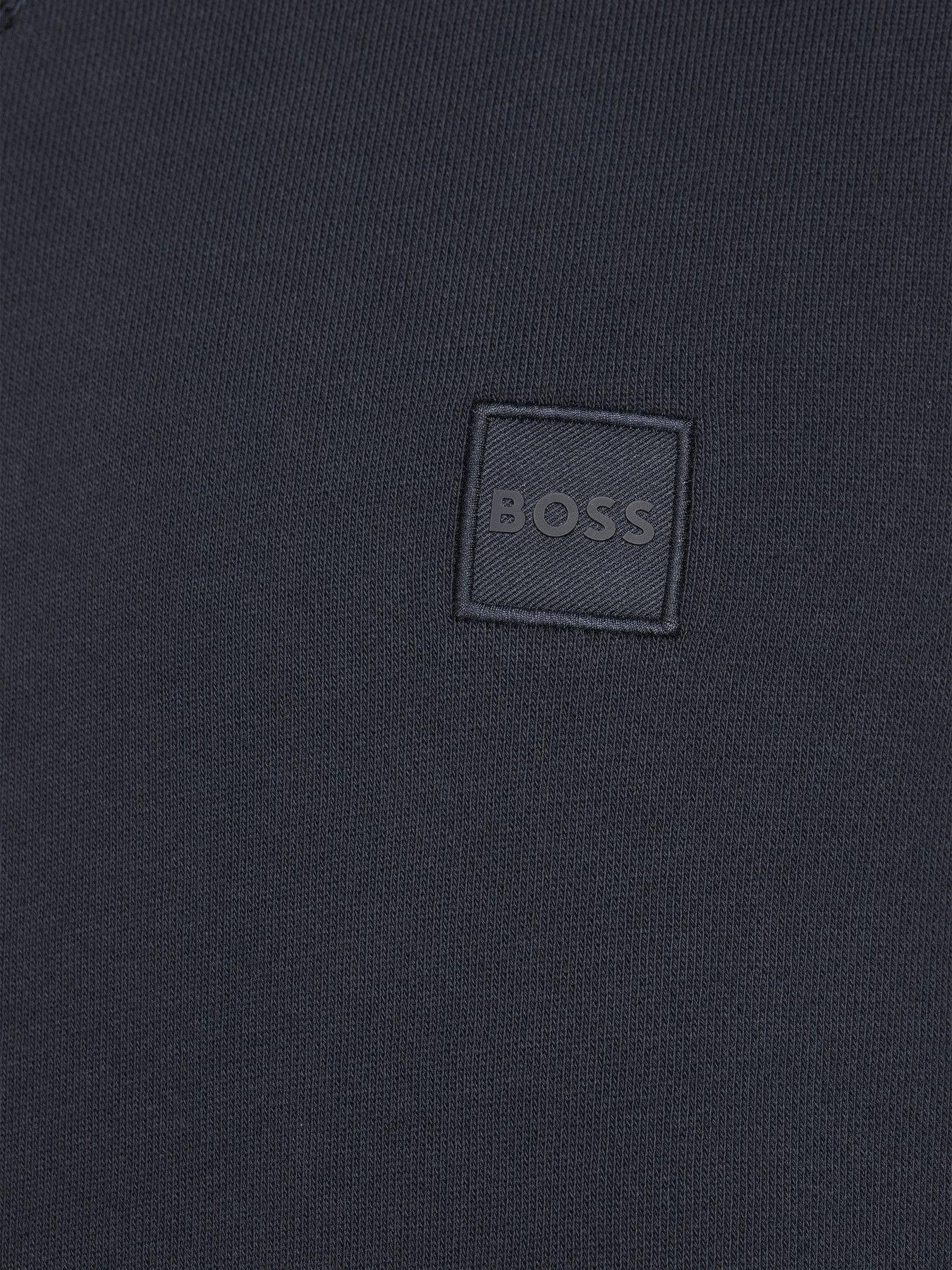 BOSS sweater Westart met logo open pink
