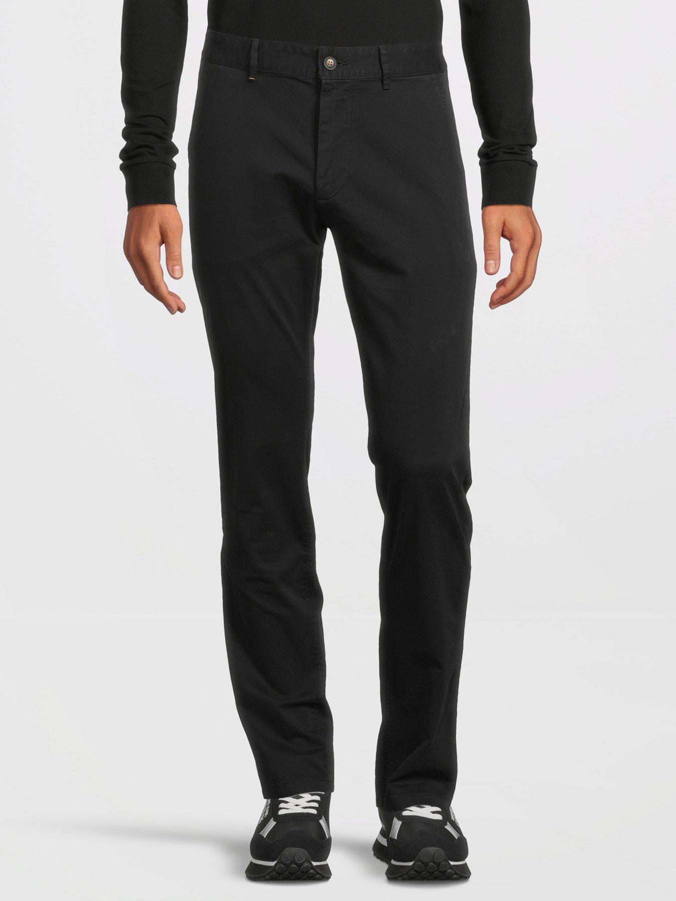 BOSS Slim Fit Chino, Black, Size 30, Inside Leg Regular, Men