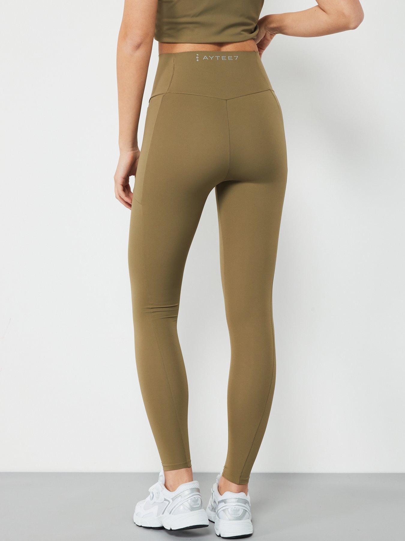 Aytee7 x Very Sculpt High Waisted Legging - Khaki | Very.co.uk