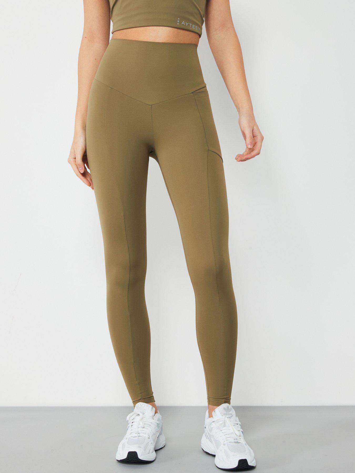 Aytee7 x Very Sculpt High Waisted Legging - Khaki | Very.co.uk