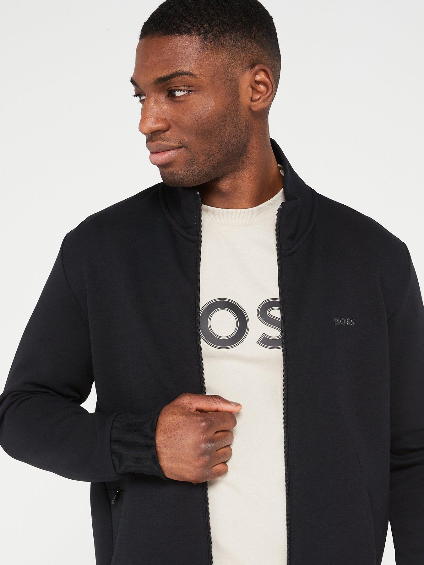 BOSS Skaz Logo Zip Through Tracksuit Jacket - Black | Very