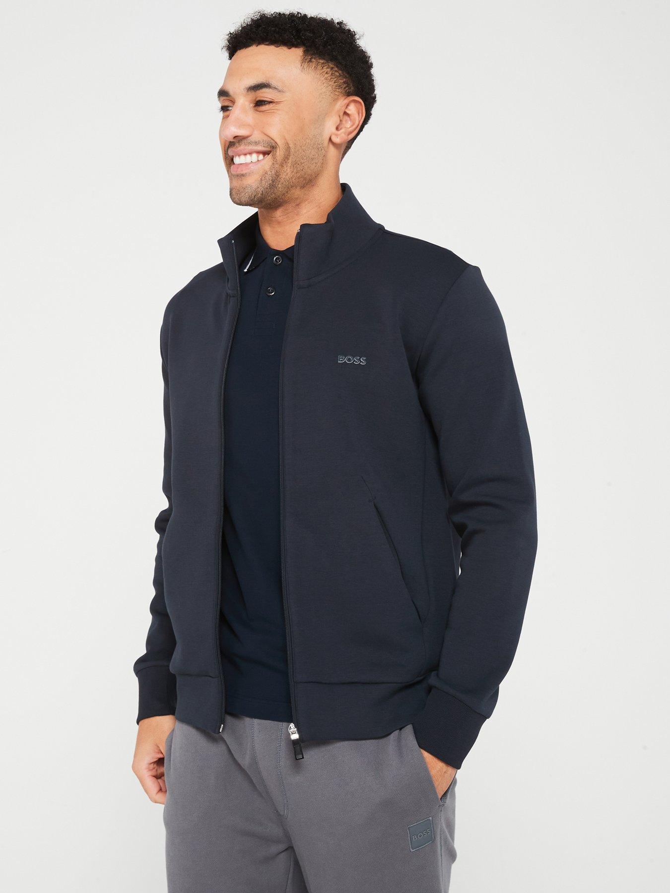 undefined Skaz Zip Through Sweat Top - Dark Blue