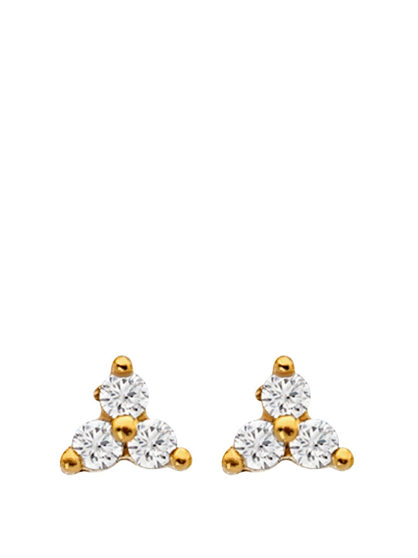 Product photograph of Hot Diamonds Hd X Jj White Topaz Micro Stud Earrings from very.co.uk