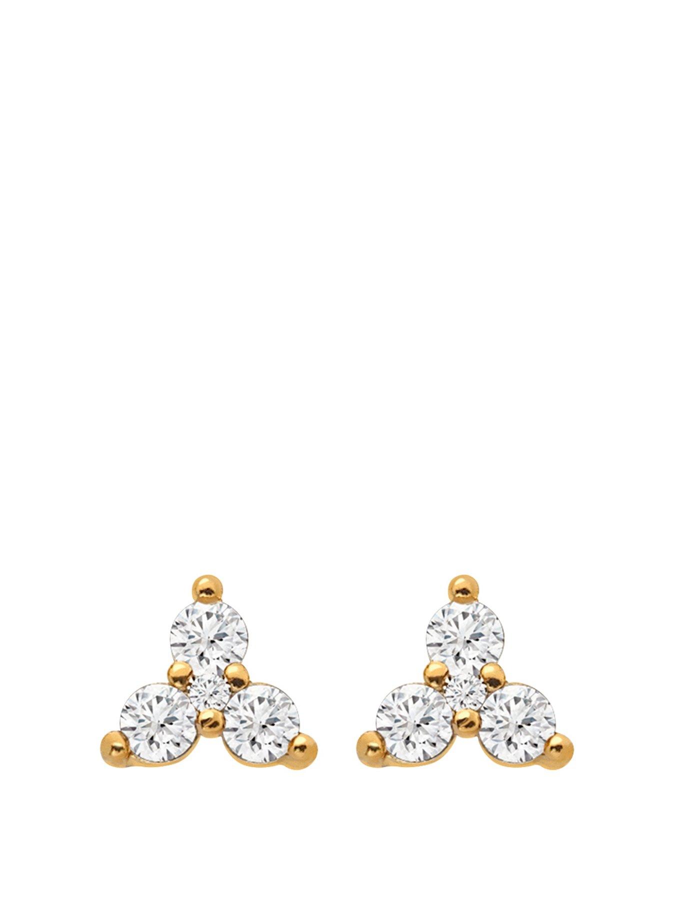 Product photograph of Hot Diamonds Hd X Jj White Topaz Stud Earrings from very.co.uk