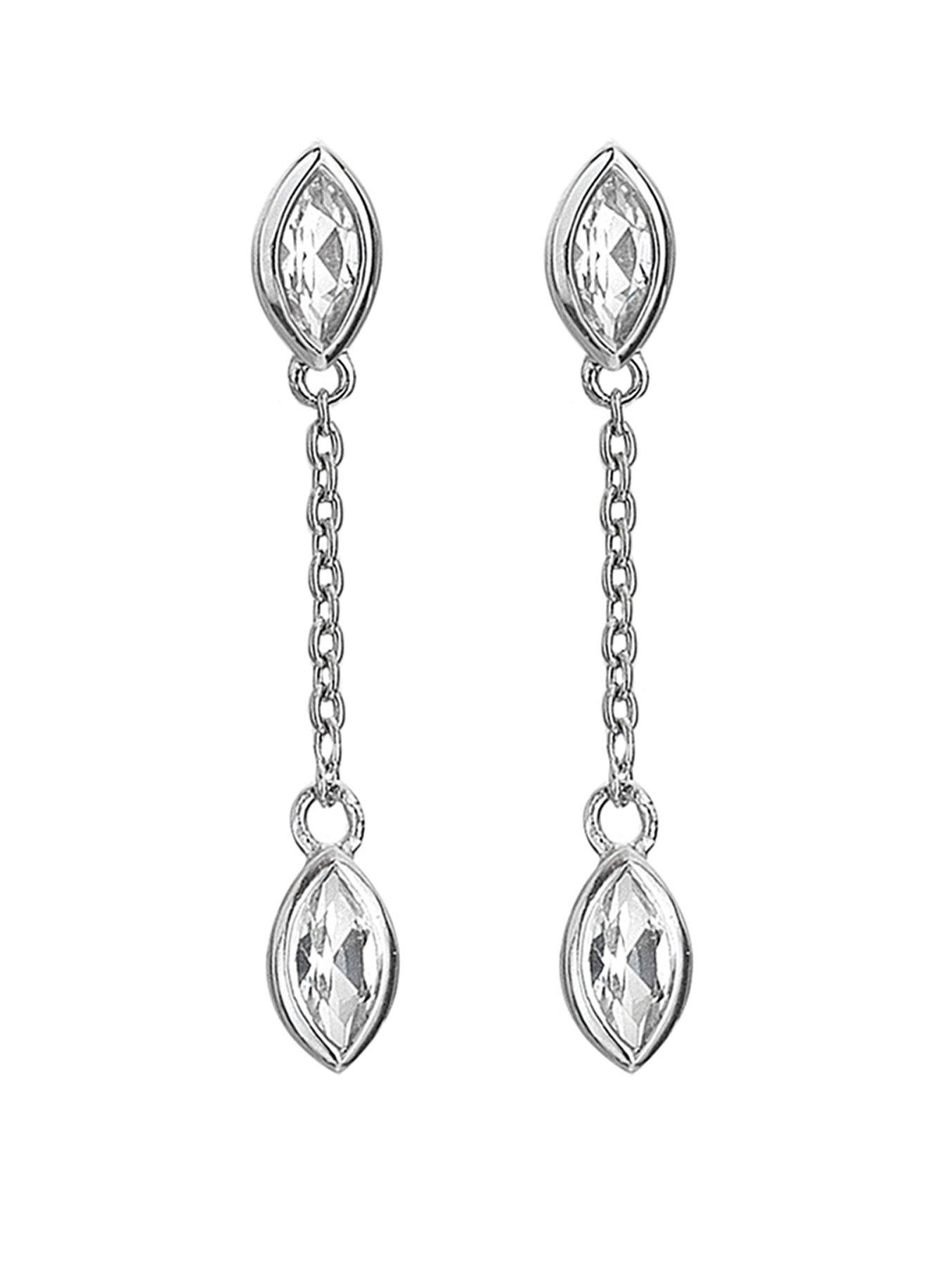 Product photograph of Hot Diamonds Tender Waterfall Marquise Drop Earrings from very.co.uk
