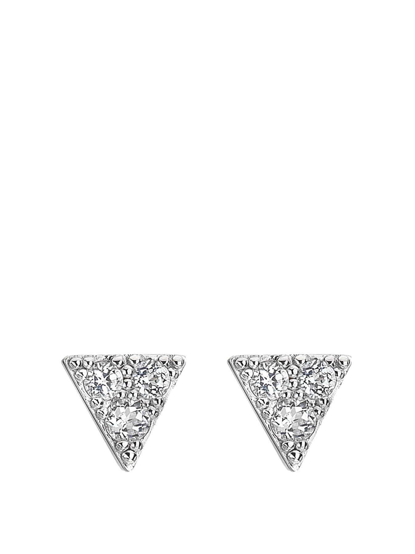 Product photograph of Hot Diamonds Triangle Stellar Earrings from very.co.uk