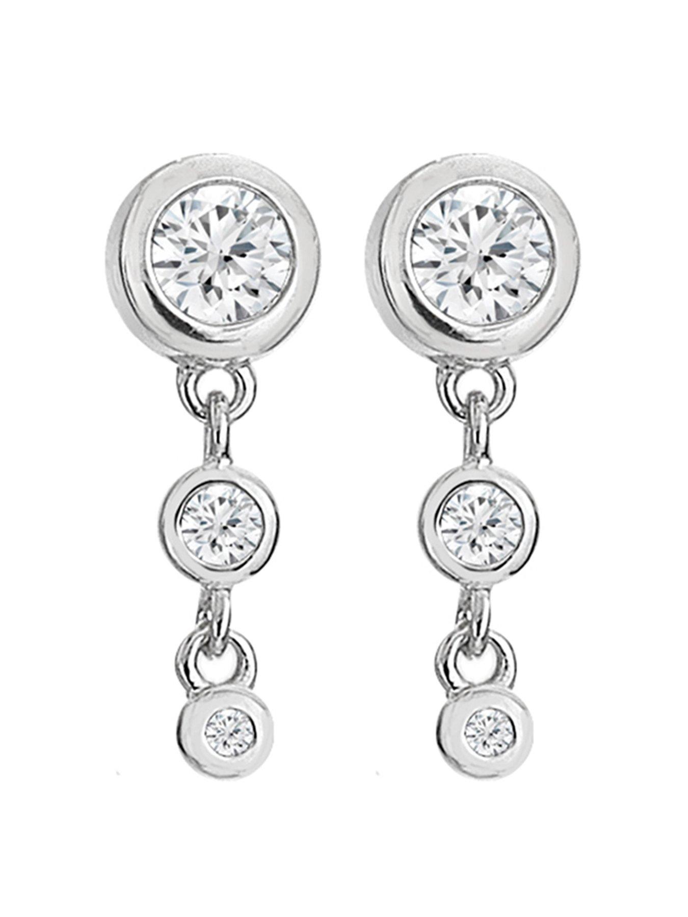 Product photograph of Hot Diamonds Tender Waterfall Earrings from very.co.uk