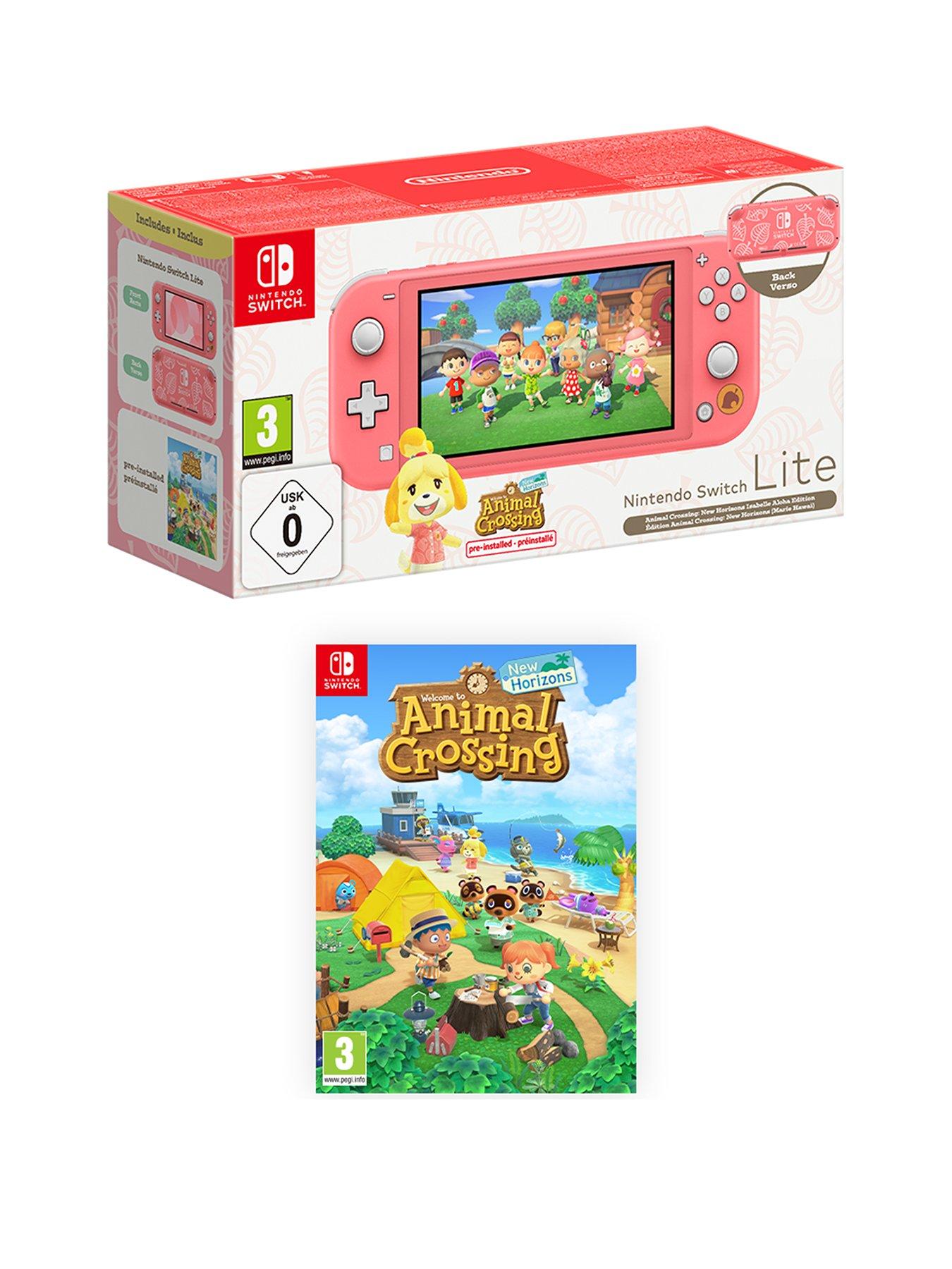 Nintendo Switch Lite (Coral) Animal Crossing: New Horizons Pack +