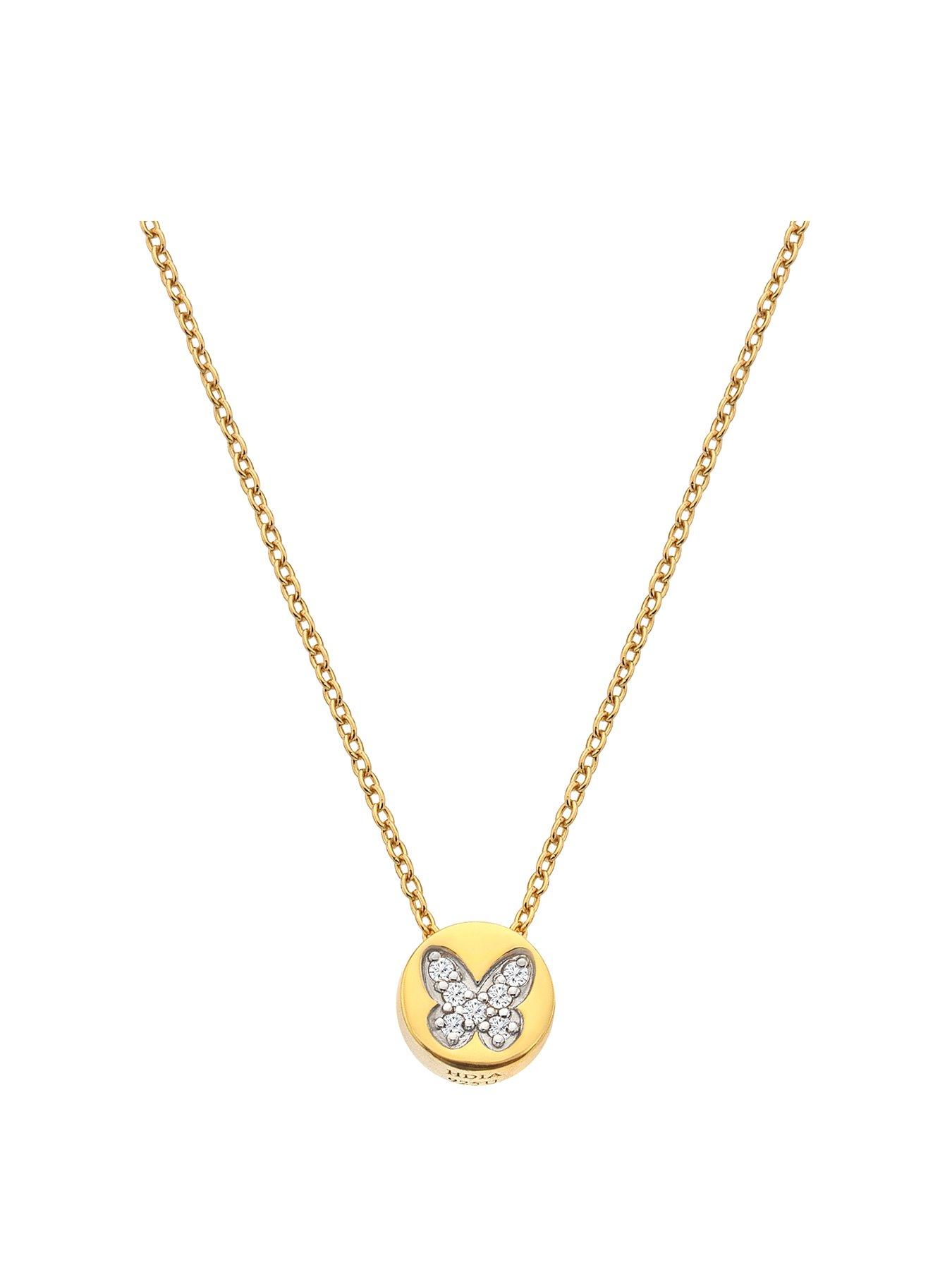 Product photograph of Hot Diamonds Hd X Jj Butterfly Necklace from very.co.uk
