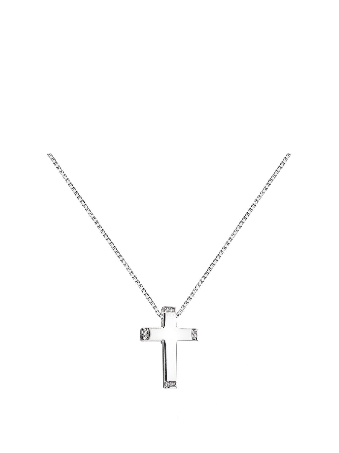 Product photograph of Hot Diamonds Cross Pendant from very.co.uk