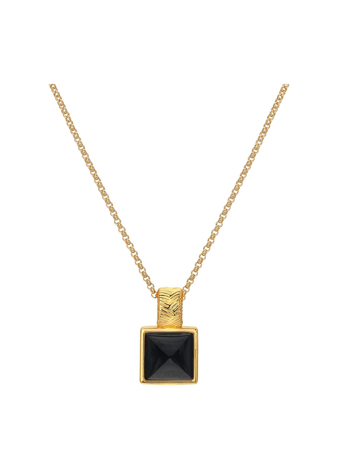 Product photograph of Hot Diamonds Hd X Jj Black Onyx Pendant from very.co.uk