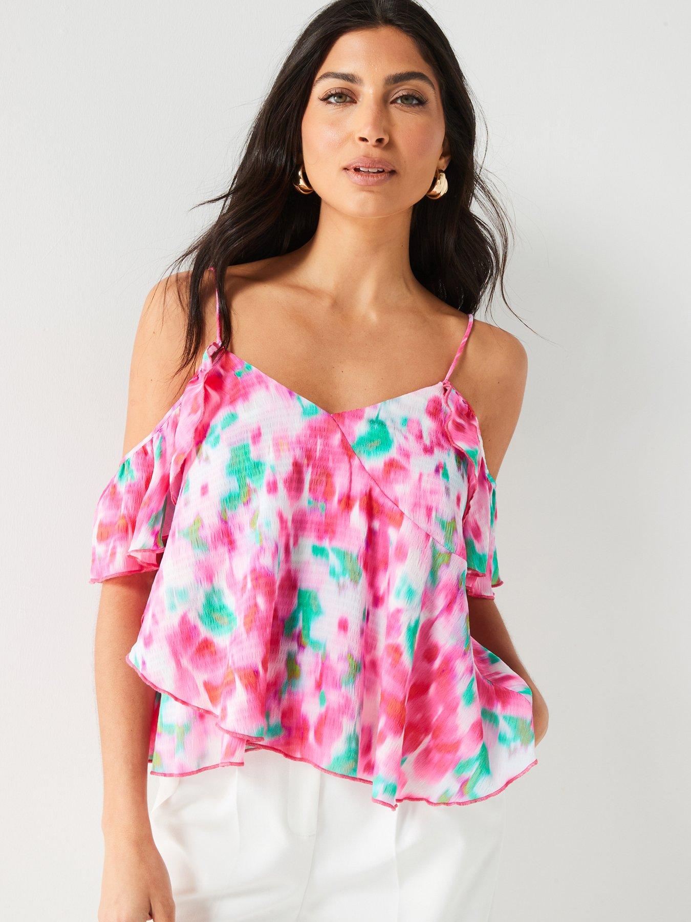 Cold shoulder cami top sale