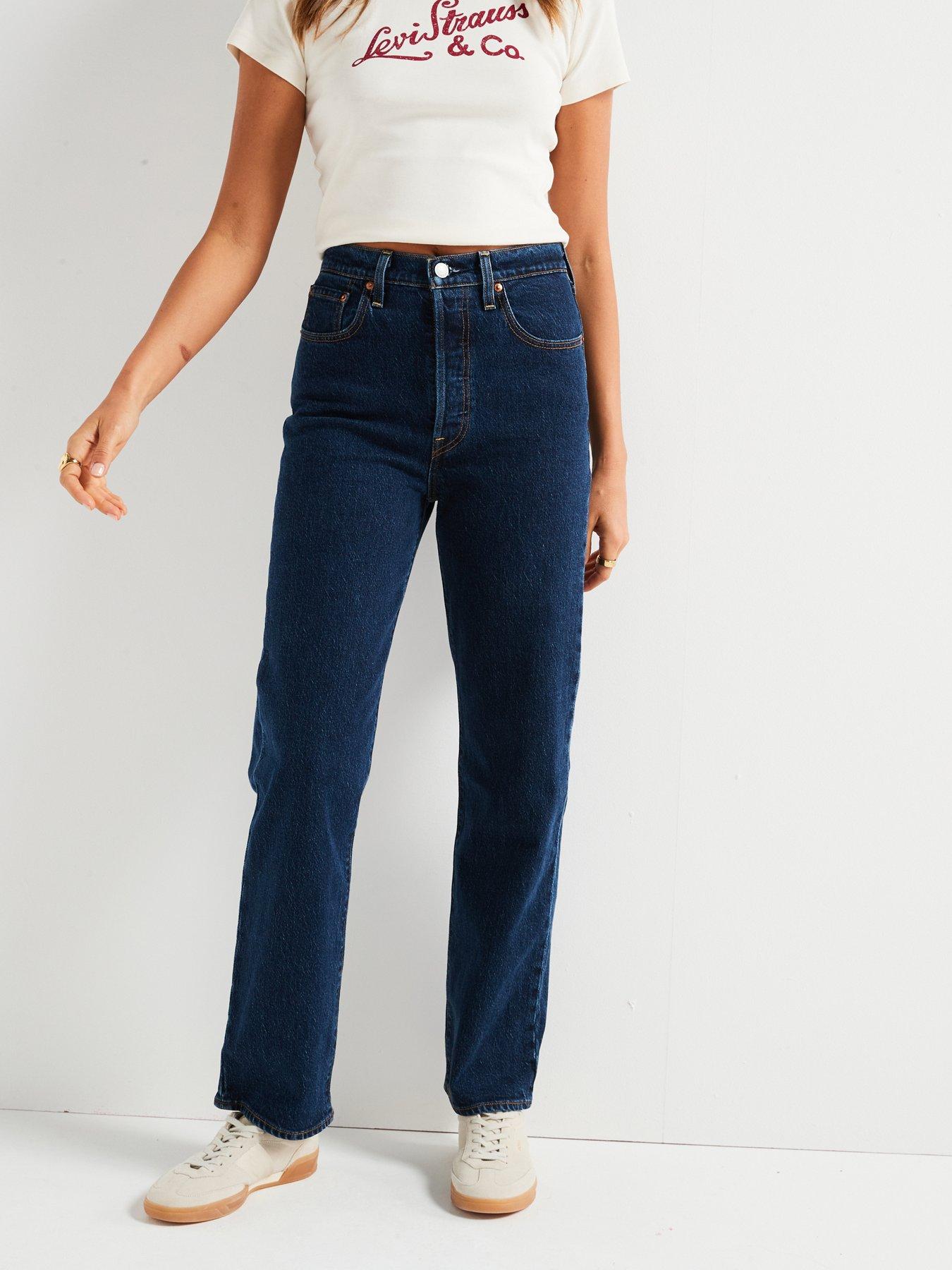 undefined Ribcage Straight Leg Ankle Jean - Salsa