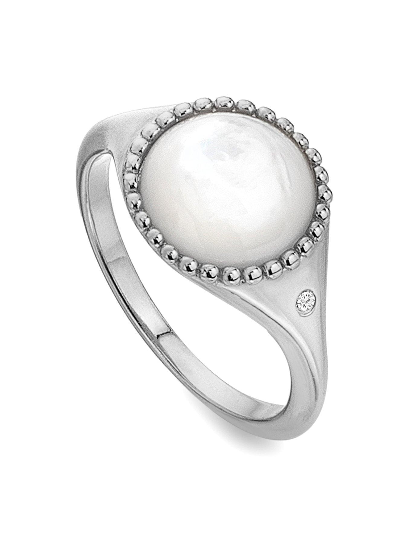 Image 2 of 4 of Hot Diamonds Mother of Pearl Circle Ring