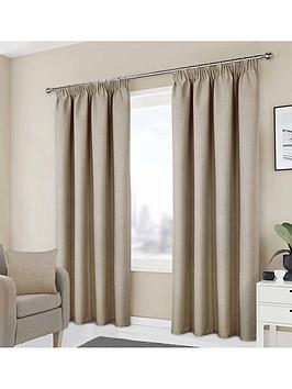 Product photograph of Very Home Athos Blackout Pencil Pleat Curtains from very.co.uk