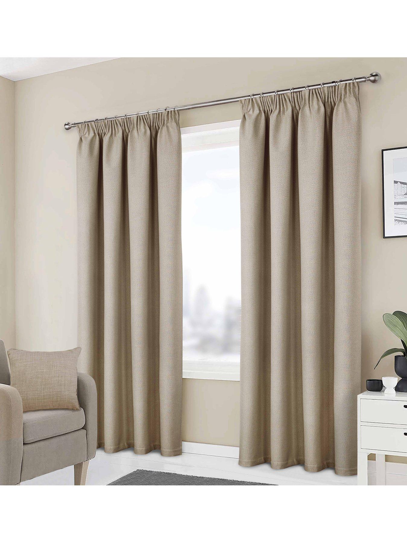 undefined Athos Blackout Pencil Pleat Curtains