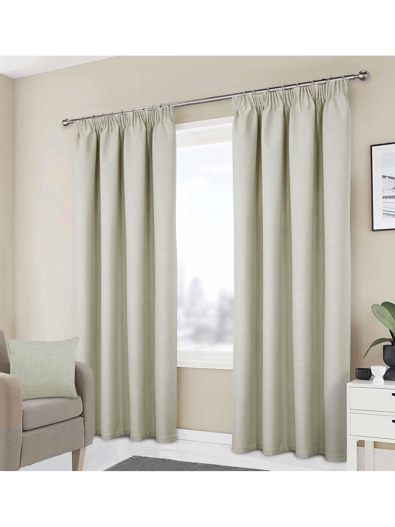 undefined Athos Blackout Pencil Pleat Curtains