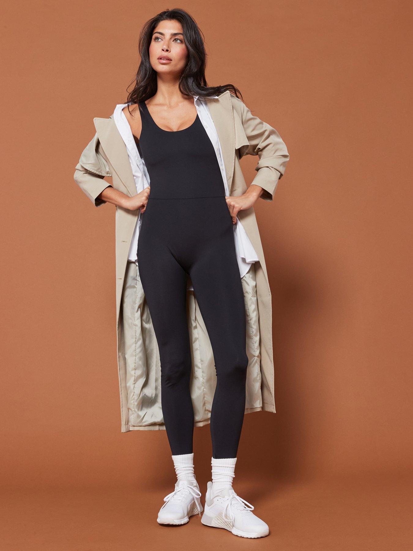 Image 3 of 6 of Girlfriend Collective Women's Training Long Scoop Back Unitard - Black