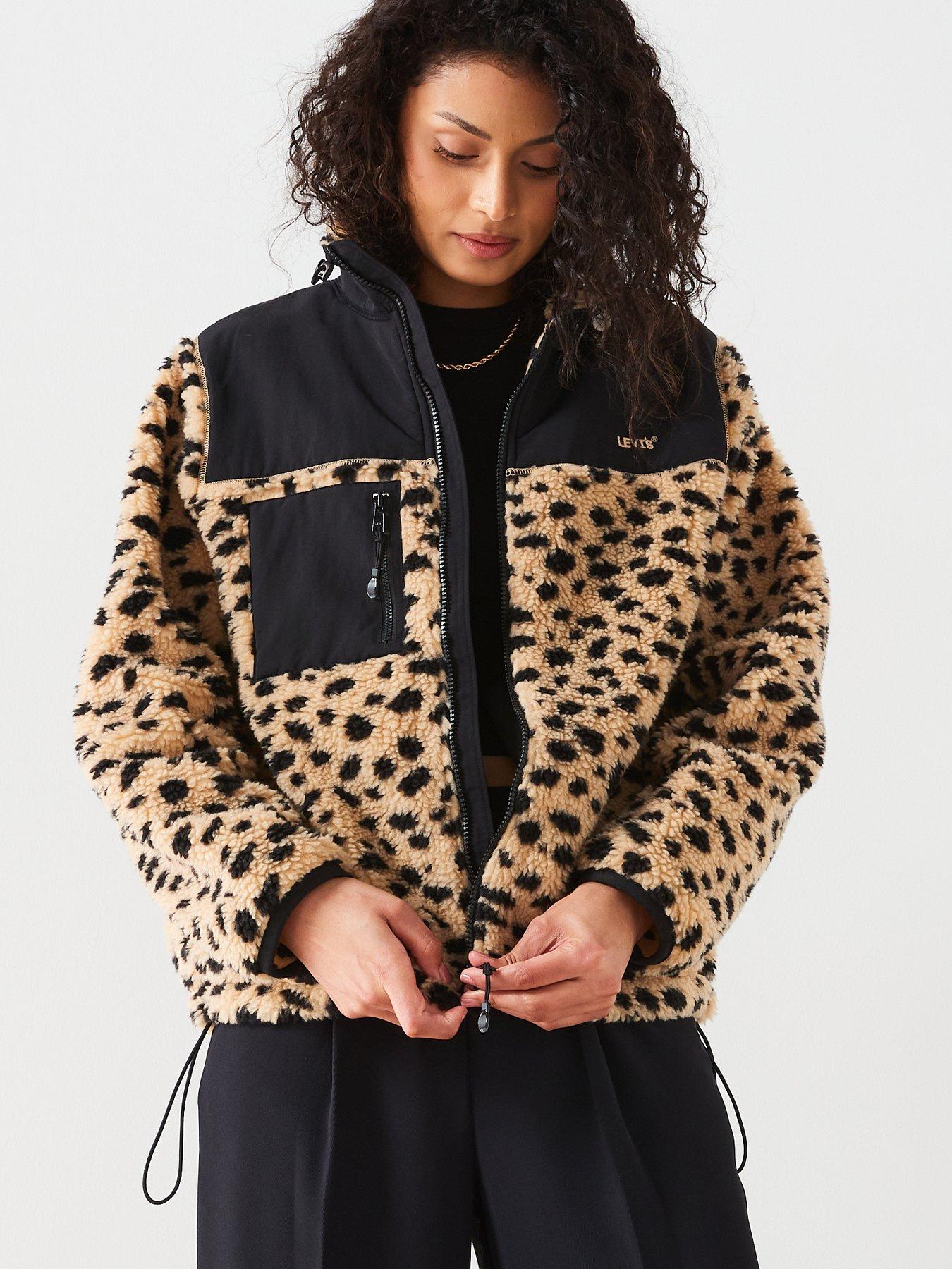 Animal print cheap sherpa jacket