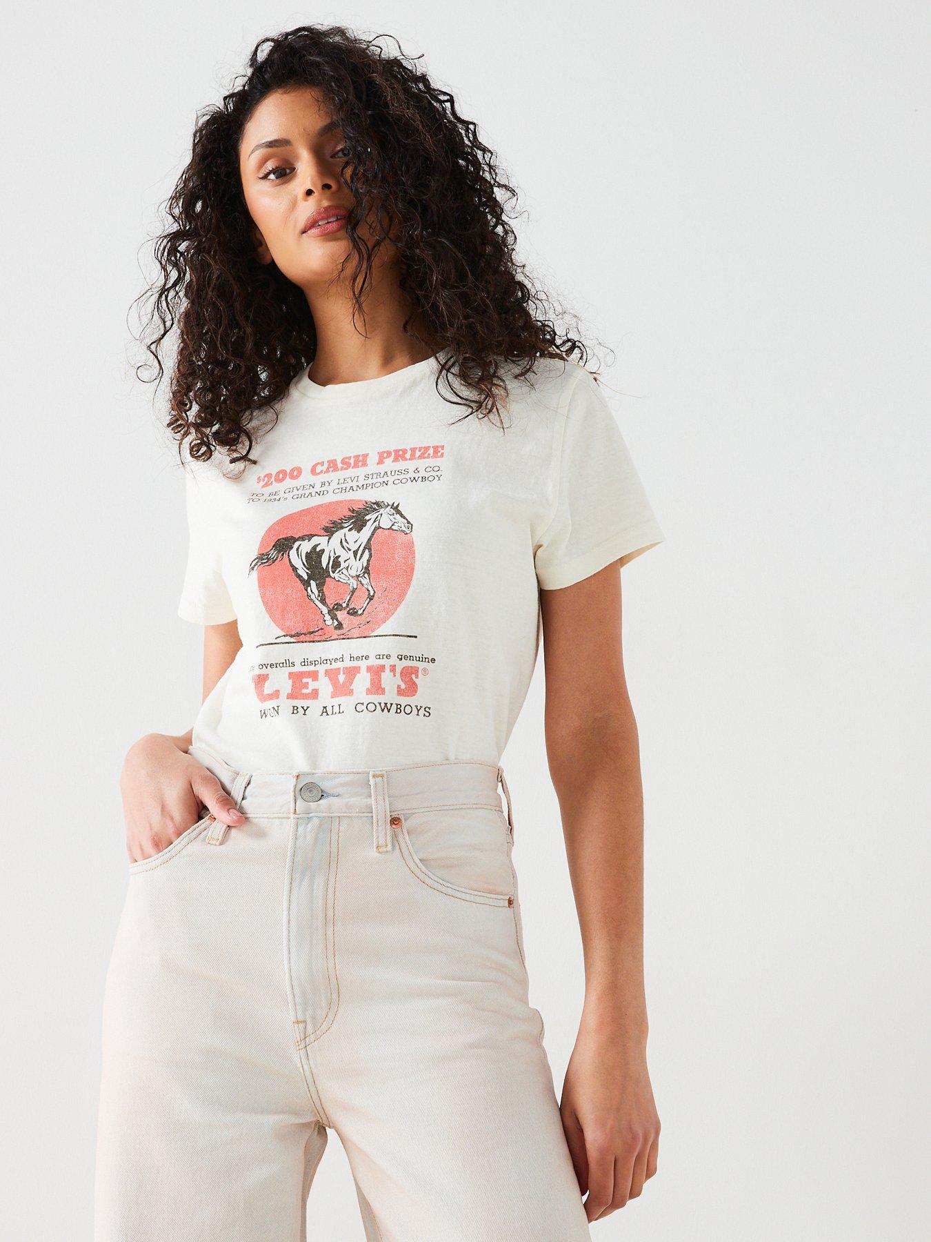 Levis white tshirt clearance for women