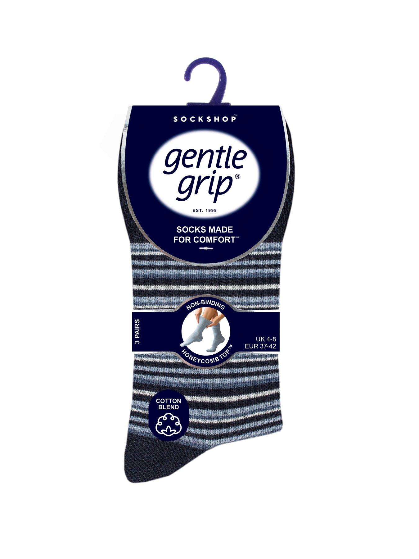 Gentle Grip 6 Pairs Ladies Diabetic Sock 4-8 UK