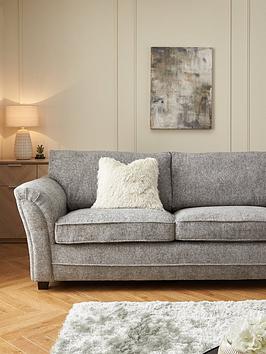 Product photograph of Very Home Dury Chunky Weave 2 Seater Standard Back Sofa - Grey - Fsc Reg Certified from very.co.uk