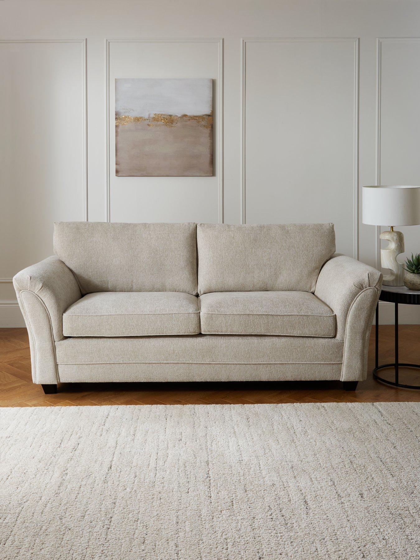 undefined Dury Chunky Weave 3 Seater Standard Back Sofa - FSC® Certified