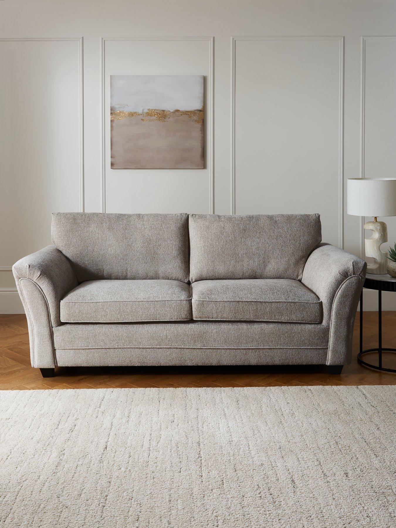 undefined Dury Chunky Weave 3 Seater Standard Back Sofa - FSC® Certified