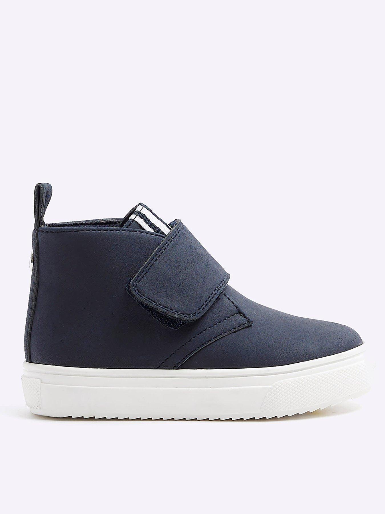River Island Mini Mini Boys Faux Suede Velcro Boots Navy Very