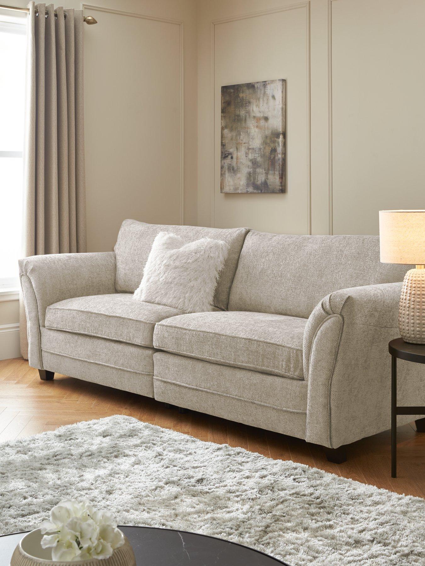 undefined Dury Chunky Weave 4 Seater Standard Back Sofa - FSC® Certified