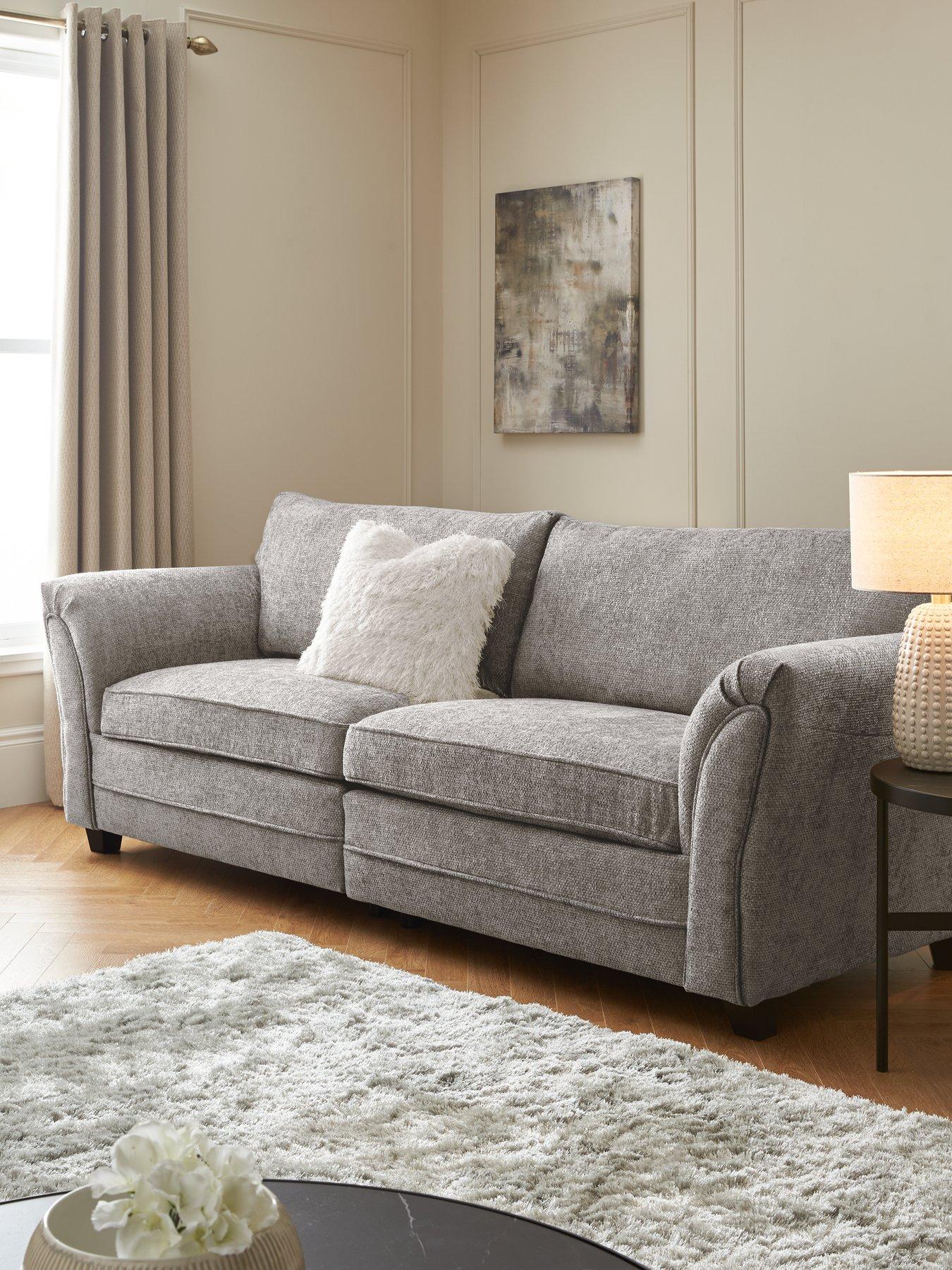 undefined Dury Chunky Weave 4 Seater Standard Back Sofa - FSC® Certified