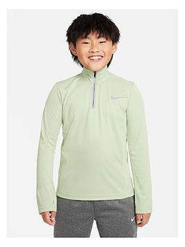 Nike Junior Boys Quarter Zip Training Top - Green