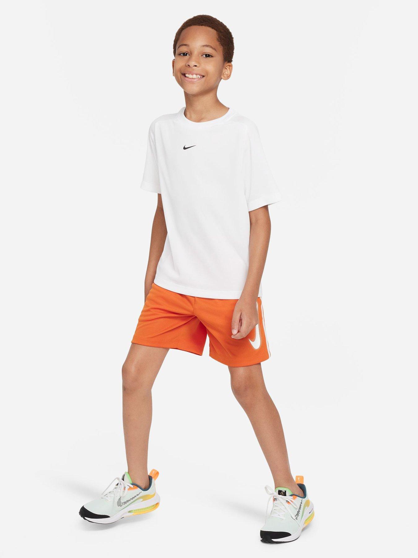 Orange and white hot sale nike shorts