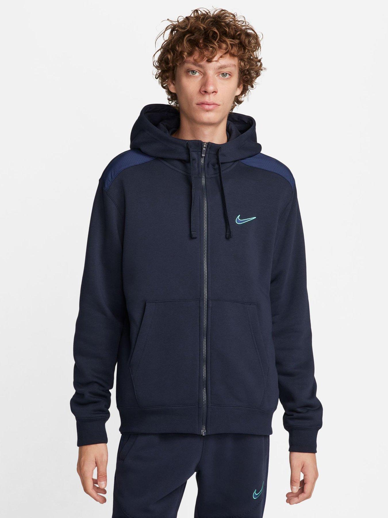 Mens Full Zip Hoodie Navy