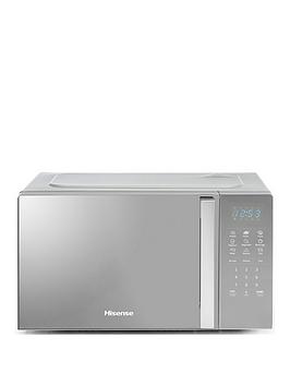 Product photograph of Hisense 20 Litre Microwave Mirror Look- Silver from very.co.uk