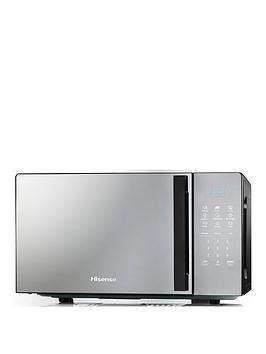 Product photograph of Hisense 20 Litre Microwave Mirror Look- Black Stainless Steel from very.co.uk