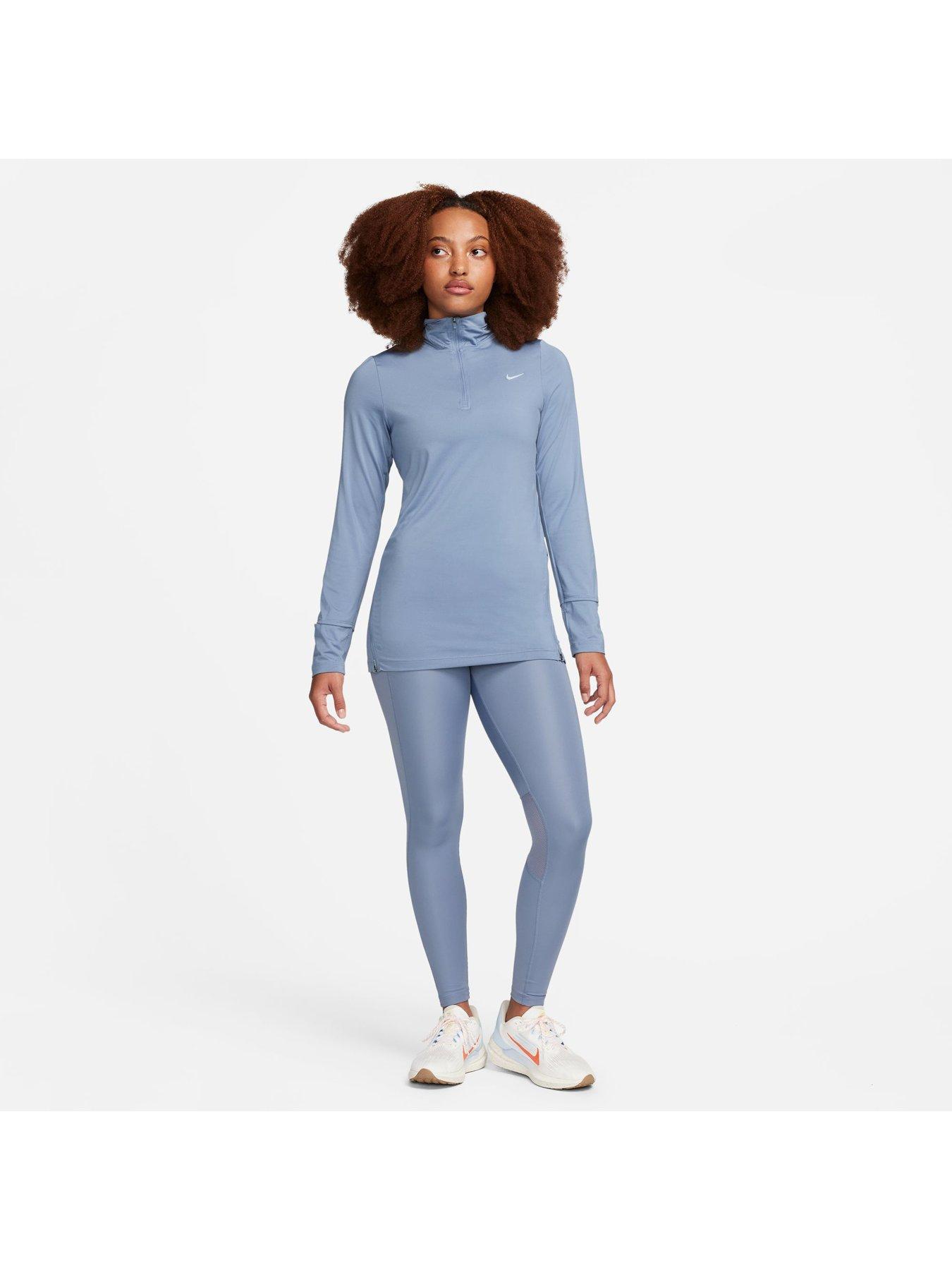 Nike Womens Running Mid-rise Pocket Leggings - Blue