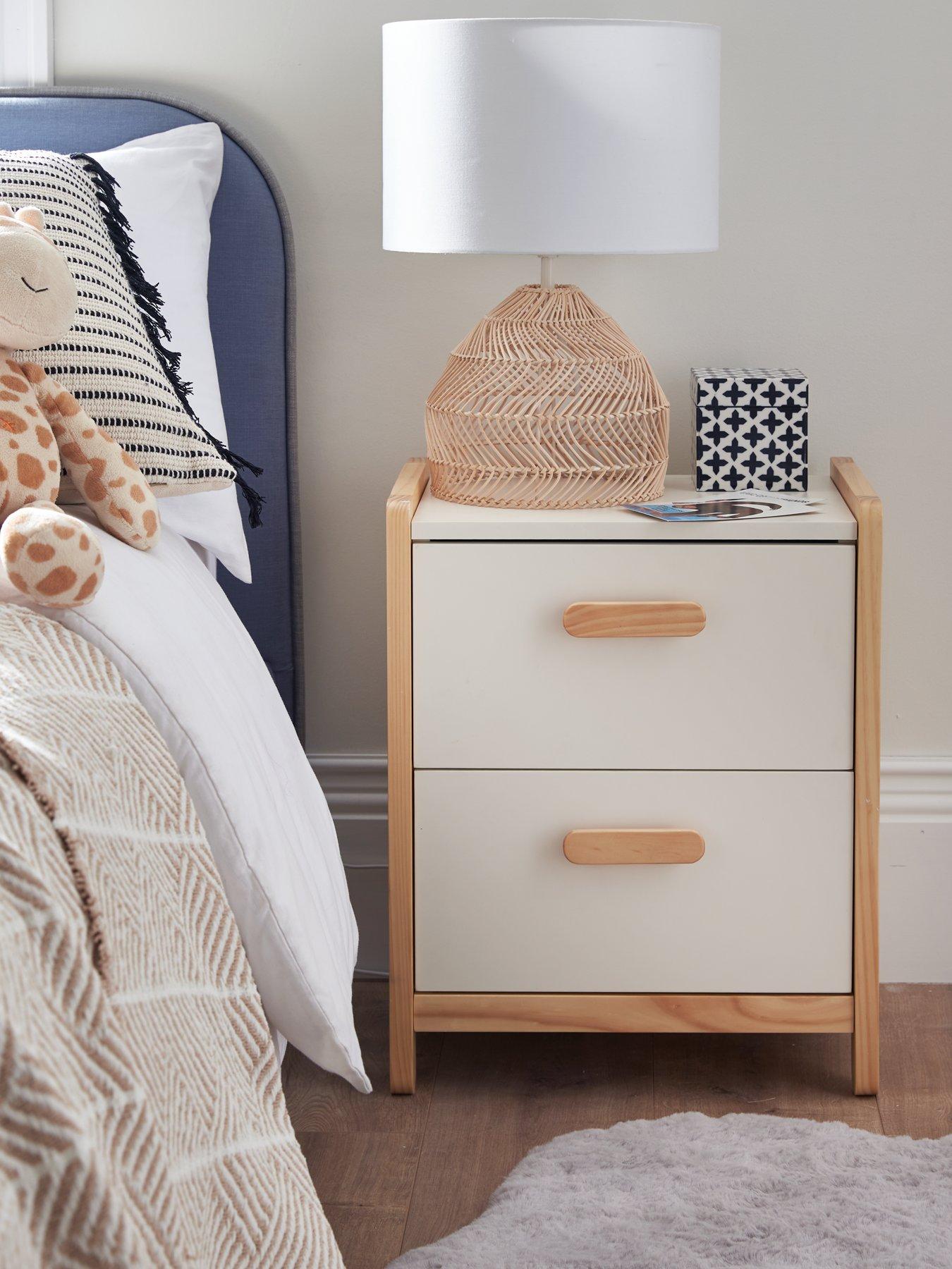 undefined Pixie Solid Pine Bedside Chest - White - FSC® Certified