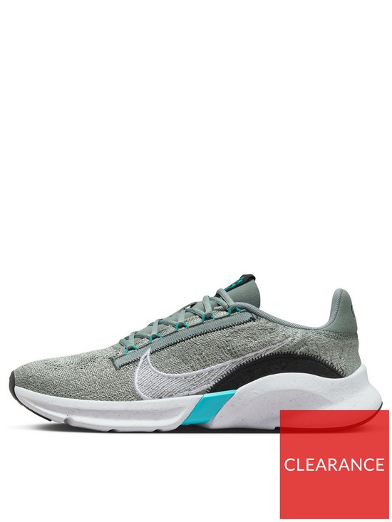 front image of nike-mens-training-superrep-go-3-next-nature-flyknit-trainers-green