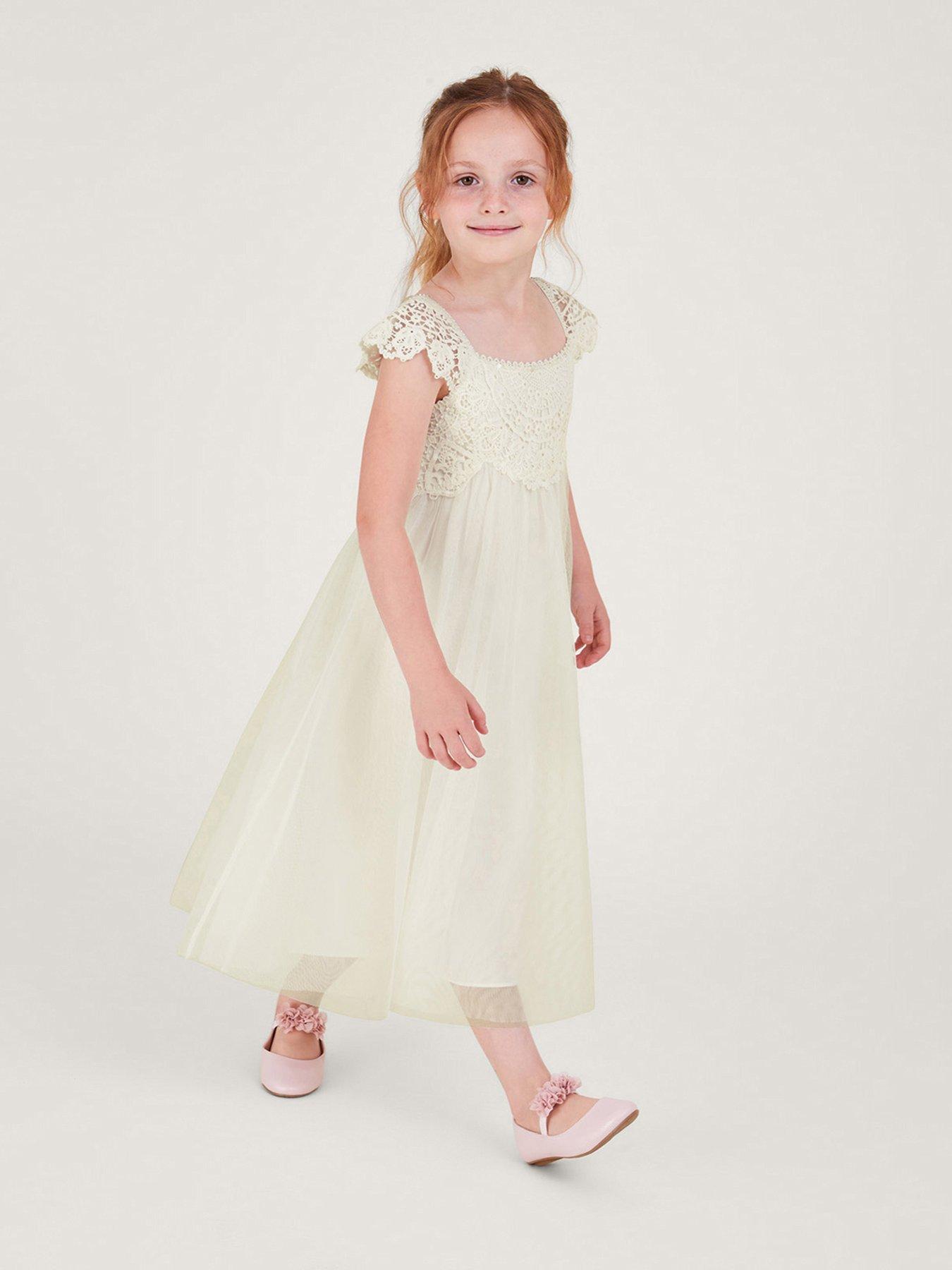 Monsoon Girls Estella Dress - Ivory