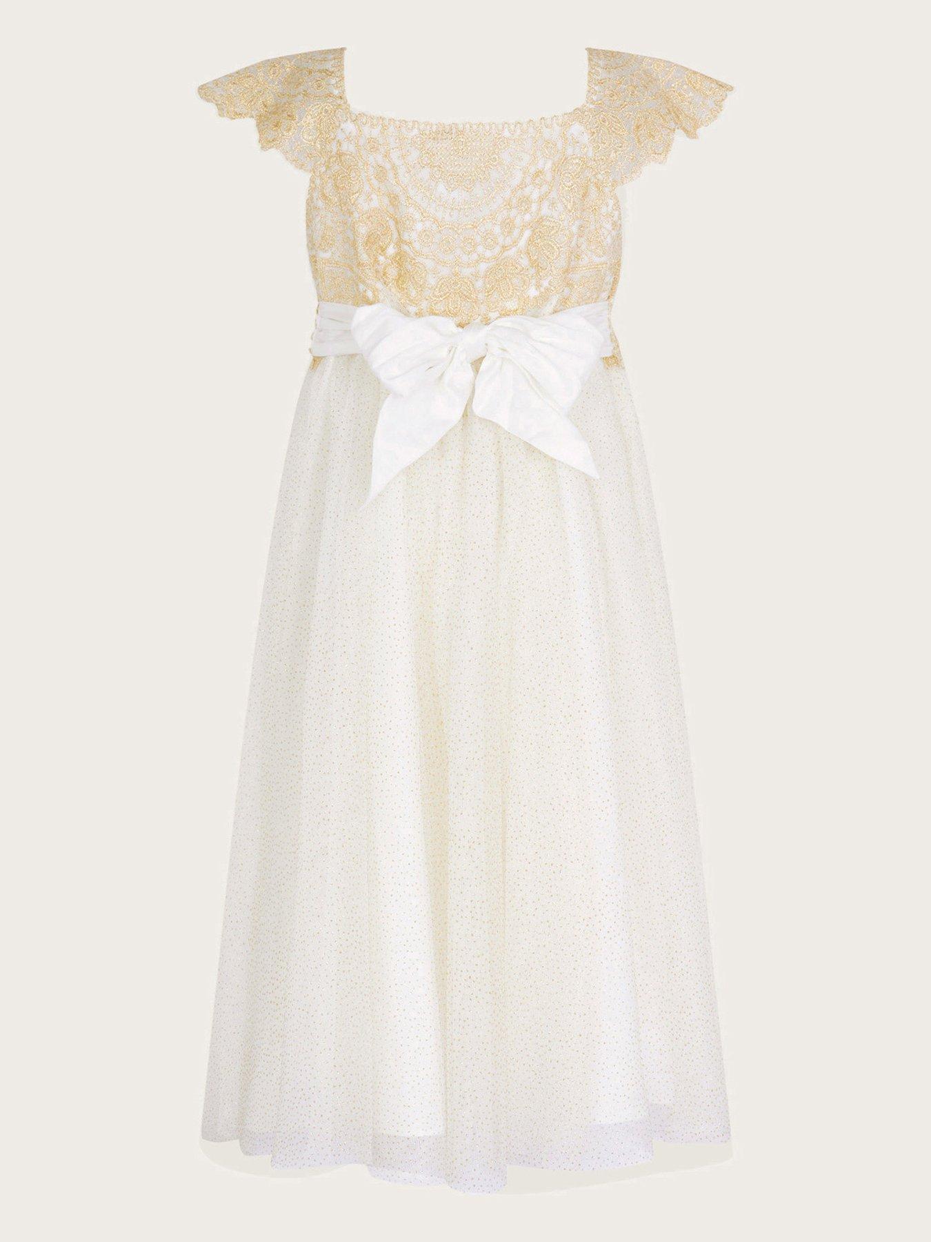 Monsoon estella dress ivory outlet
