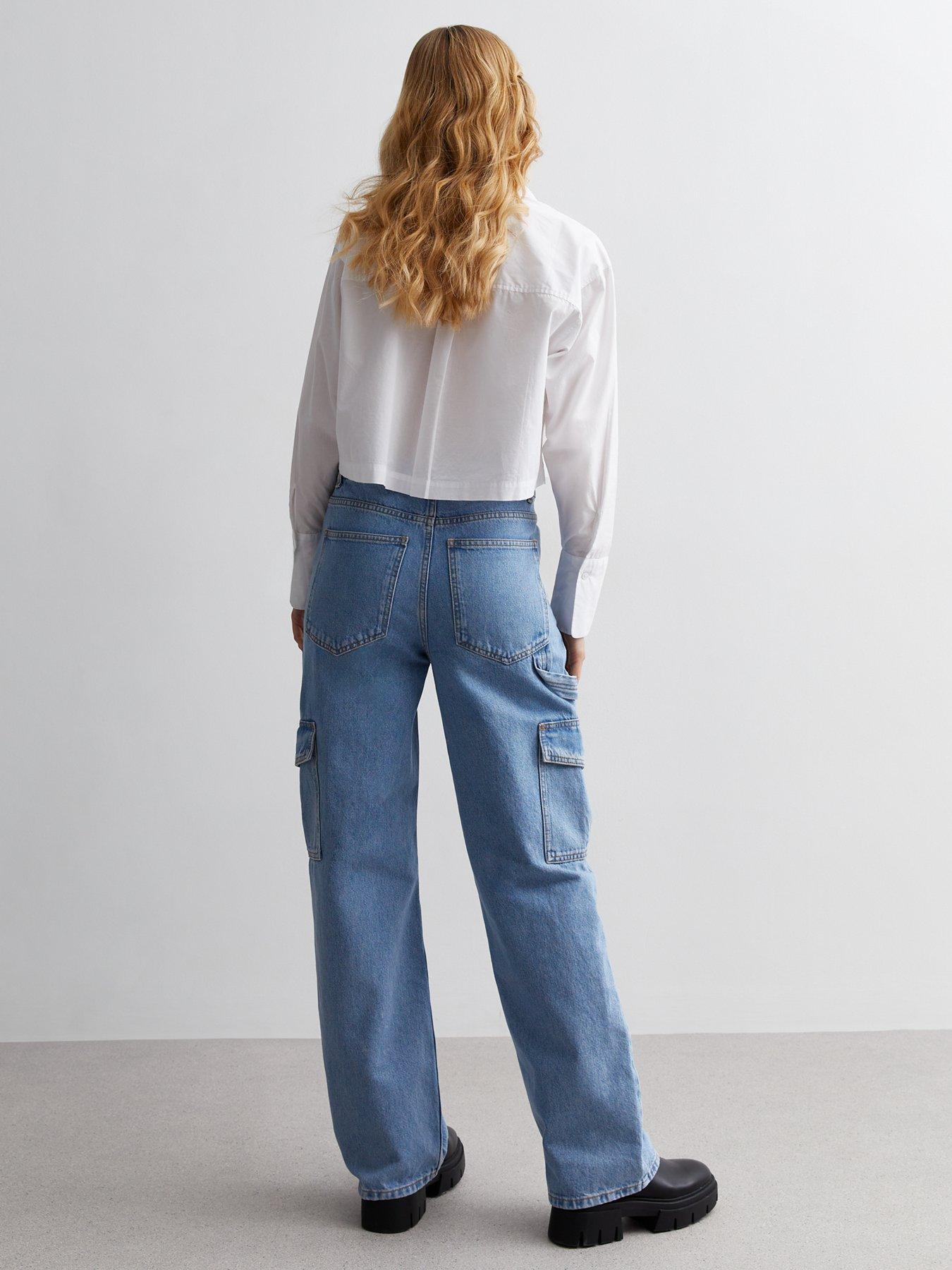 New Look Blue Cargo Jeans | Very.co.uk